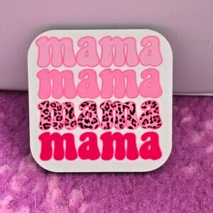Mama Pink Handmade Square Refrigerator‎ Magnet